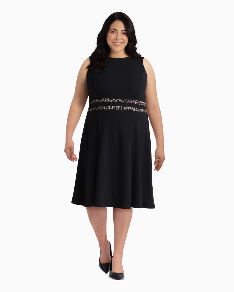 Plus size model with rectangle body shape wearing Monterey A-Line Dress by Chetta B | Dia&Co | dia_product_style_image_id:112530